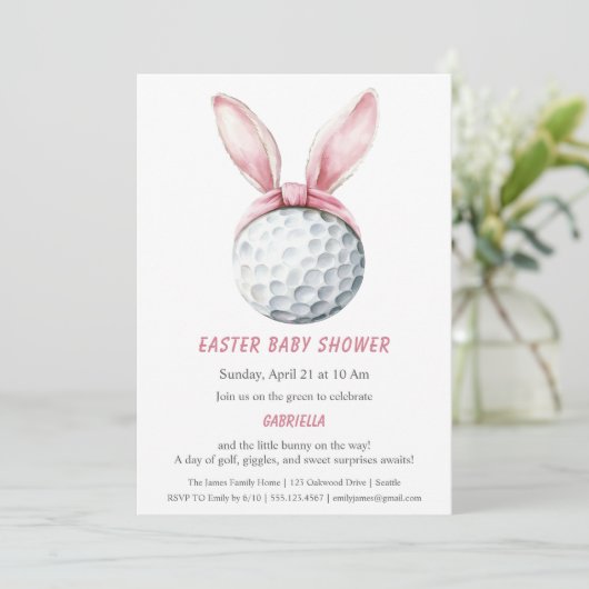 Easter Baby Shower Uitnodiging (Staand voorkant)