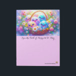 Easter Basket Dreams Notitieblok<br><div class="desc">Palais de Marigold St. May creates unique stationery for those that love all things cute,  Kawaii,  floral,  and colorful. 

Note that the designs are created for the large notepad. If you would like a different size notepad,  stationery,  or anything else,  please contact me!</div>