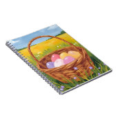 Easter Basket Egg Hunt Pastel Watercolor Notitieboek (Rechterzijde)