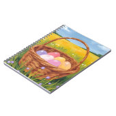 Easter Basket Egg Hunt Pastel Watercolor Notitieboek (Linkerzijde)