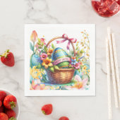 Easter Basket Eggs & Spring Flowers Servet (Insitu)