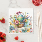 Easter Basket Eggs & Spring Flowers Servet (Insitu)