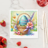 Easter Basket Eggs & Spring Flowers Servet (Insitu)