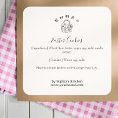 Easter Basket Minimalist Bakery Ingredient Product Vierkante Sticker