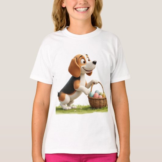 easter beagle t-shirt (Voorkant)