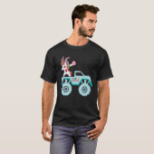 Easter Bearded Dragon Bunny Riding Monster Truck T T-shirt (Voorkant volledig)