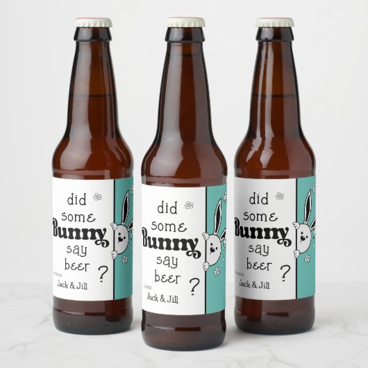 Easter Beer Label, heeft Bunny bier gezegd? Bier Etiket (Flessen)