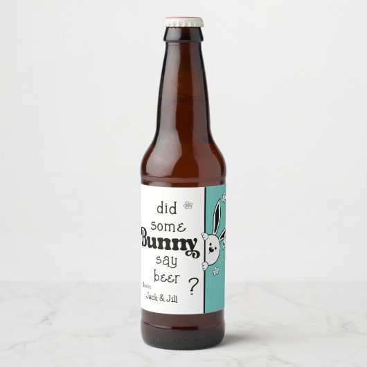 Easter Beer Label, heeft Bunny bier gezegd? Bier Etiket (Voorkant)