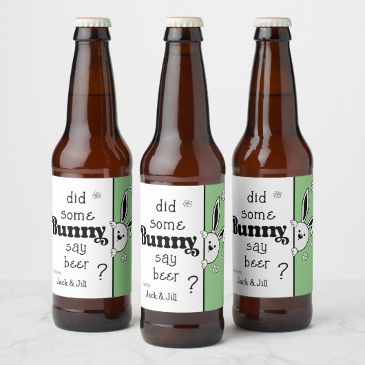 Easter Beer Label, heeft Bunny bier gezegd? Bier Etiket (Flessen)