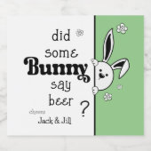 Easter Beer Label, heeft Bunny bier gezegd? Bier Etiket (Enkel label)