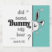 Easter Beer Label, heeft Bunny bier gezegd? Etiket (Enkel label)