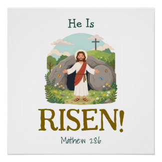 Easter Bible Verse Kids Christian Scripture Perfect Poster