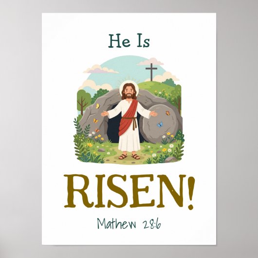 Easter Bible Verse Kids Christian Scripture Poster (Voorkant)