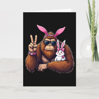 Easter Bigfoot Bunny Funny Easter Day Sasquatch Bo Kaart