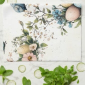 Easter Birds & Pastel Eggs Watercolor Floral Theedoek (Gevouwen)