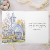 Easter Blessing Watercolor Spring Church Floral Kaart