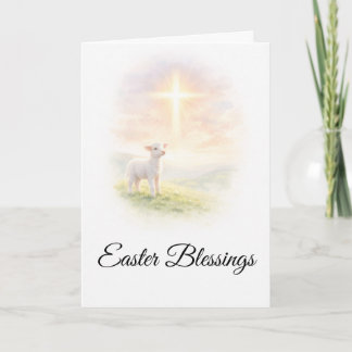 Easter Blessings Lamb of God Christian Easter Card Kaart