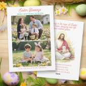 Easter Blessings Religious Photo Template Feestdagenkaart