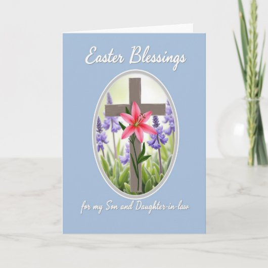 Easter Blessings Son And Law Card Kaart (Voorkant)