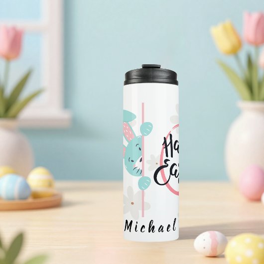 Easter Blue Bunny Personalized Thermal Tumbler Thermosbeker