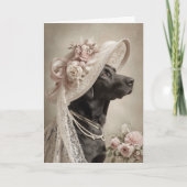 Easter Bonnet Black Lab Kaart (Voorkant)