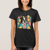 Easter Boston Terrier Spring Flower Dog  Paint Spl T-shirt (Voorkant)
