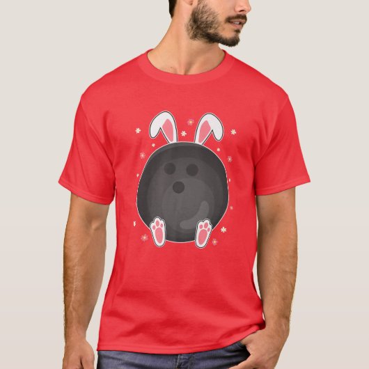 Easter Bowling Ball Bunny Ears Easter Bowling Play T-shirt (Voorkant)