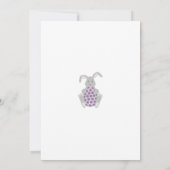 Easter Brunch and Egg Hunt Cute Bunny Invitation Kaart (Achterkant)
