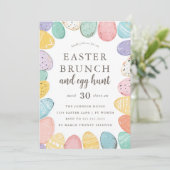 Easter Brunch and Egg Hunt Easter Holiday Invitati Kaart (Staand voorkant)