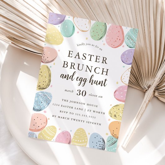 Easter Brunch and Egg Hunt Easter Holiday Kaart