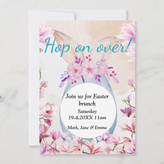 Easter brunch easter egg photo kaart (Achterkant)