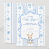 Easter Brunch & Egg Hunt Cottage Rabbit Editable  Kaart (Voorkant / Achterkant)