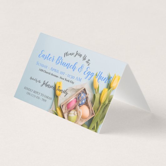 Easter Brunch Egg Hunt Easter Brunch uitnodiging (Voorkant)