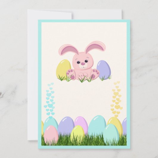 Easter Brunch & Egg Hunt Invitation | Wildflower  Kaart (Achterkant)