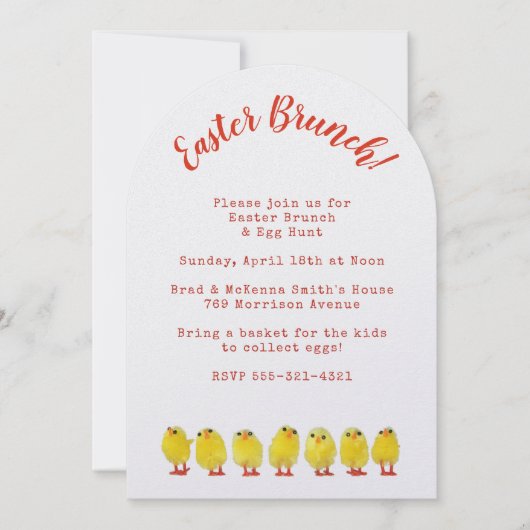 Easter Brunch & Egg Hunt Kaart (Voorkant)