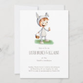 Easter Brunch Egg Hunt Kind Bunny Genderneutraal Kaart (Voorkant)