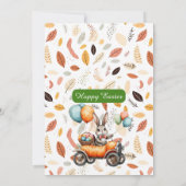 Easter Brunch & Egg Hunt | Spring Bunny Carrot Car Kaart (Achterkant)