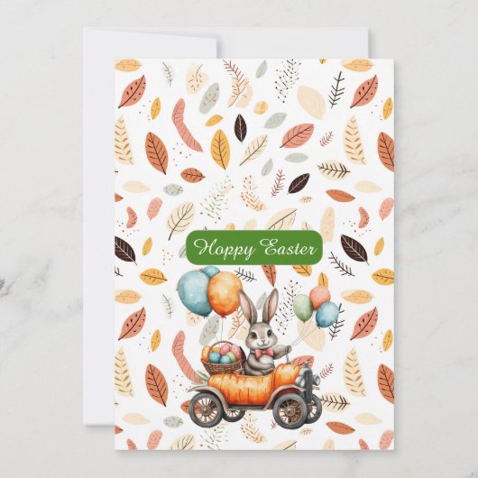 Easter Brunch & Egg Hunt | Spring Bunny Carrot Car Kaart (Achterkant)