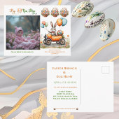 Easter Brunch & Egg Hunt | Spring Bunny Carrot Car Uitnodiging Briefkaart