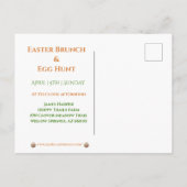 Easter Brunch & Egg Hunt | Spring Bunny Carrot Car Uitnodiging Briefkaart (Achterkant)