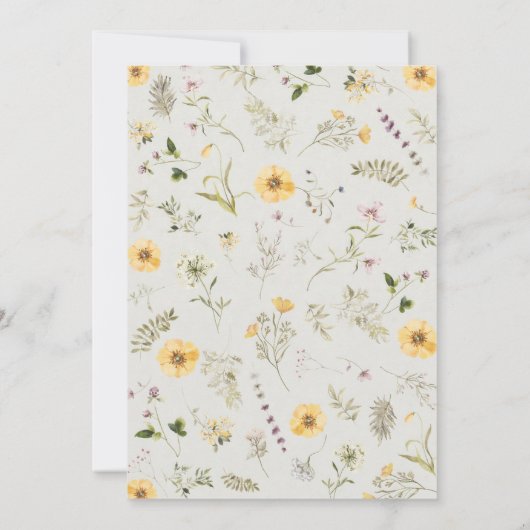 Easter Brunch & Egg Hunt | Wildflower Bunny Kaart (Achterkant)