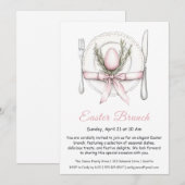 Easter Brunch Elegante Uitnodiging (Voorkant / Achterkant)