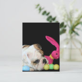 Easter Bulldog postcard Feestdagenkaart (Staand voorkant)