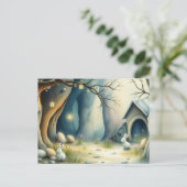 Easter Bunnies and Easter Eggs in the Forest Feestdagenkaart (Staand voorkant)