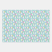 Easter Bunnies & Baby Chicks Cute Patterns Inpakpapier Vel (Voorkant)
