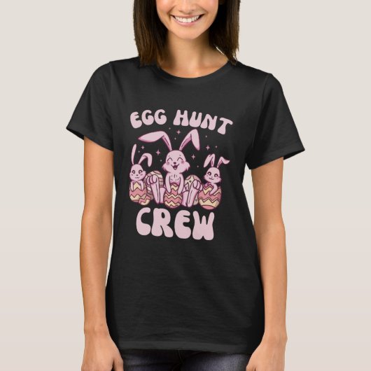 Easter Bunnies Egg Hunt Crew  Cute for Boys Girls  T-shirt (Voorkant)