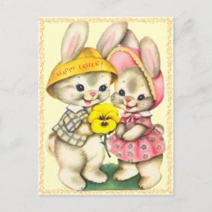Easter Bunnies Kids Postcard Feestdagenkaart