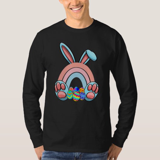 Easter Bunnies Rainbow Nature Women Easter Day Egg T-shirt (Voorkant)