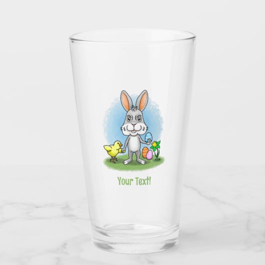 Easter Bunny and the Chicken Glas (Voorkant)