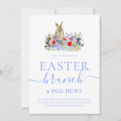 Easter Bunny and Wildflowers Egg Hunt and Brunch Kaart (Voorkant)